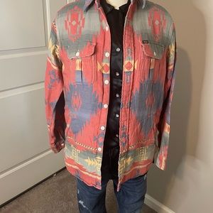 Vintage Ralph Lauren polo Navajo Aztec shirt coat with pockets